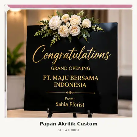 Papan Bunga Akrilik Bantul Kota